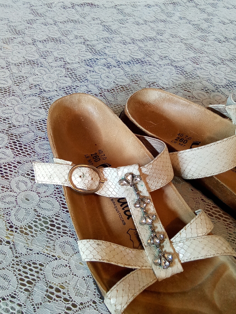 Betula by Birkenstock Cream Color Sandals - Picture 5 of 7